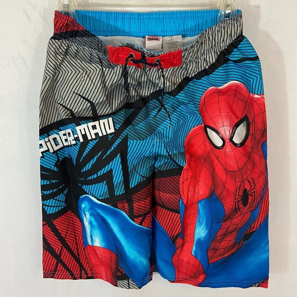 Marvel Spiderman Boy's Swim Trunks Size L 26 in. Waist New w/o Tags